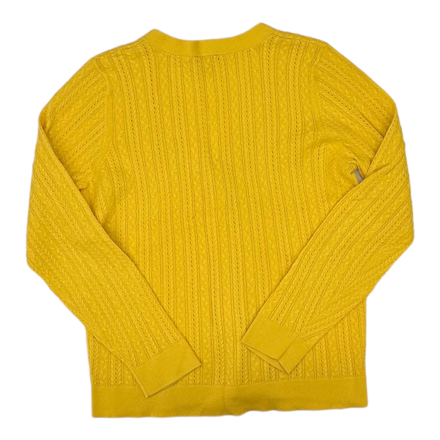 YELLOW SWEATER CARDIGAN by TALBOTS Size:M