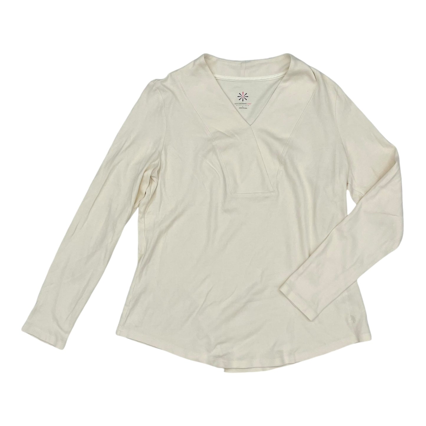 Top Ls By Isaac Mizrahi Live Qvc In Cream, Size:L