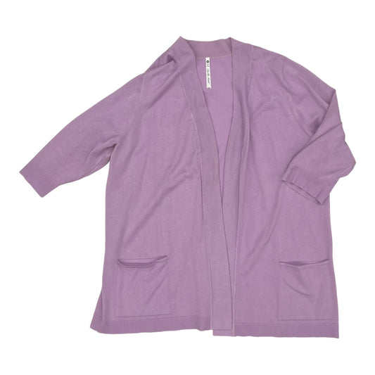 Cardigan By Leo And Nicole In Purple, Size:3X