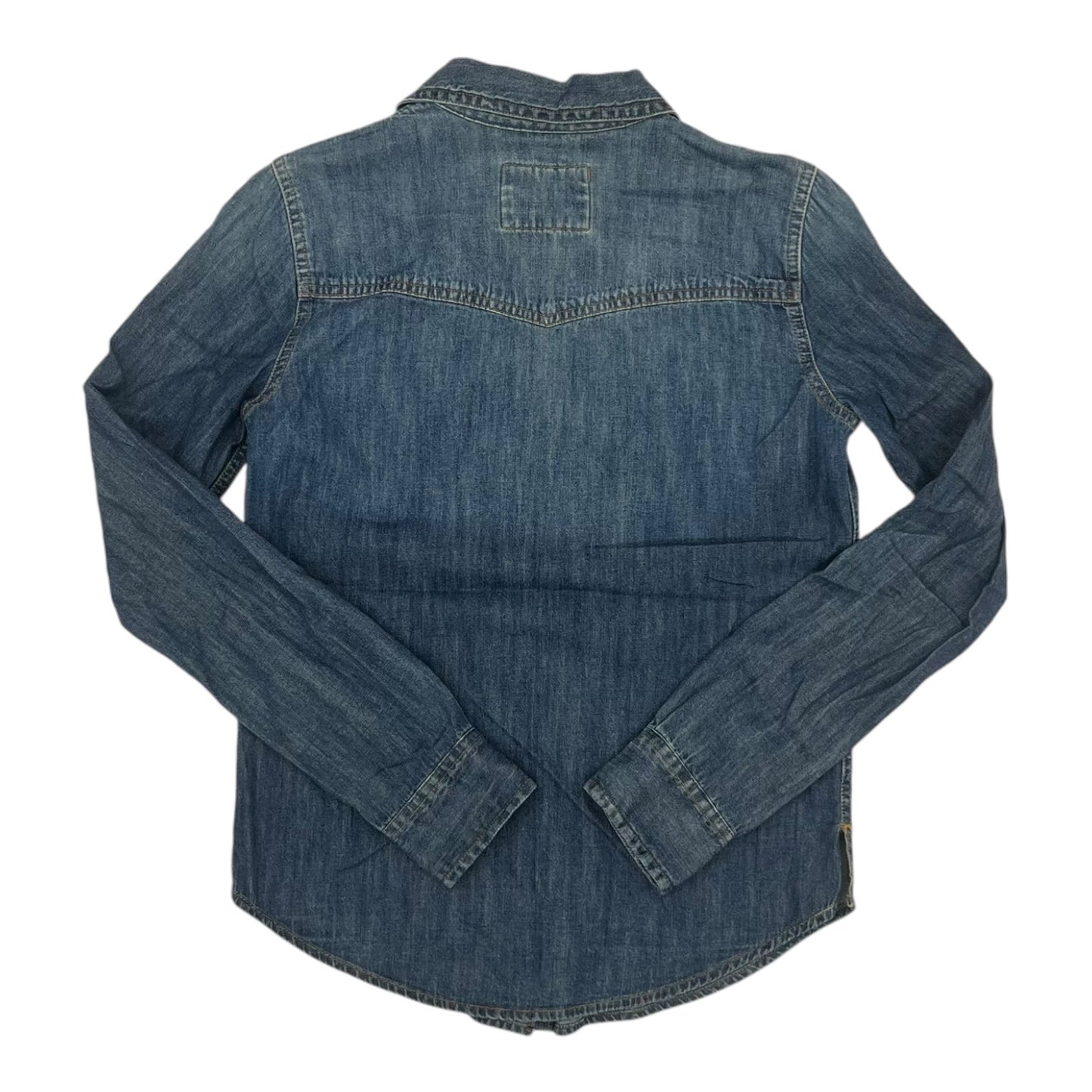 Top Ls By Abercrombie And Fitch In Blue Denim, Size:Xs