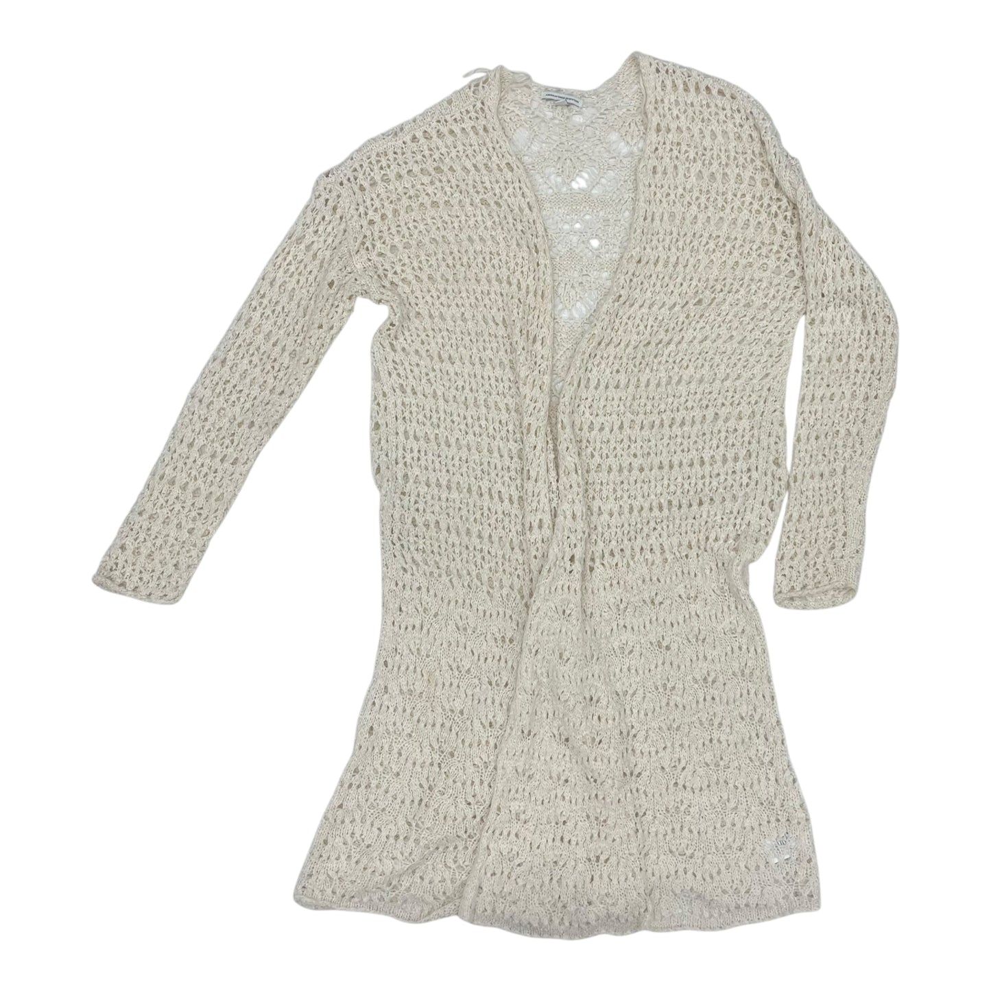 Sweater Cardigan By American Eagle In Cream, Size:Xl