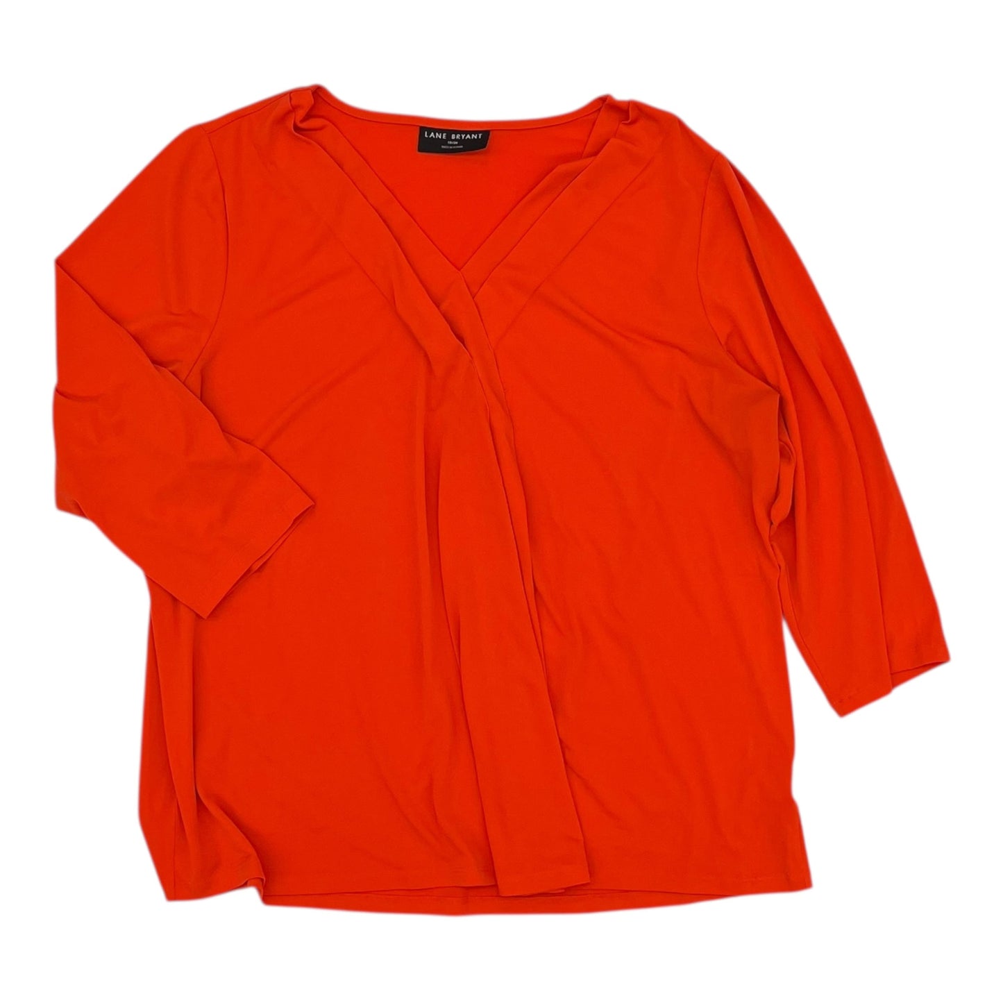 Blouse 3/4 Sleeve By Lane Bryant In Orange, Size:1X