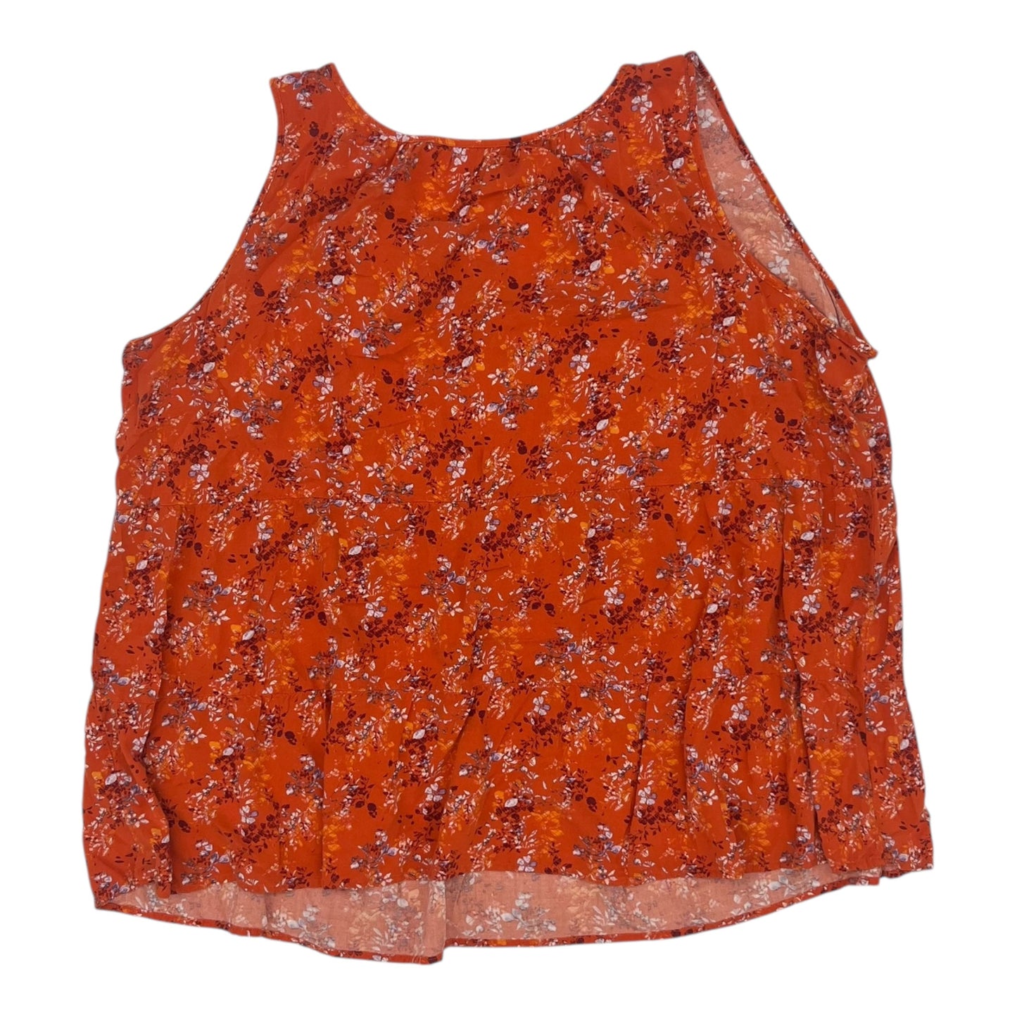 Top Sleeveless By Evri In Orange, Size:2X
