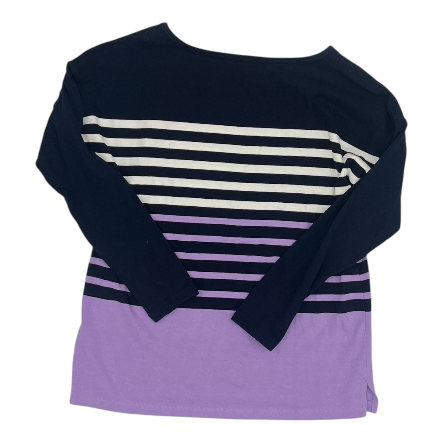 Top 3/4 Sleeve By Talbots In Striped Pattern, Size:Sp