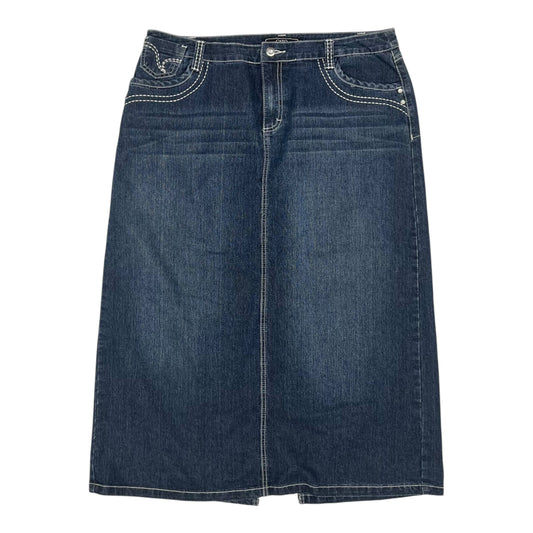 Skirt Midi By Cato In Blue Denim, Size:16