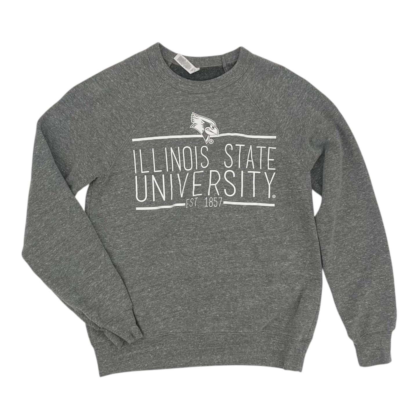 Athletic Sweatshirt Crewneck By Bella + Canvas In Grey, Size:S