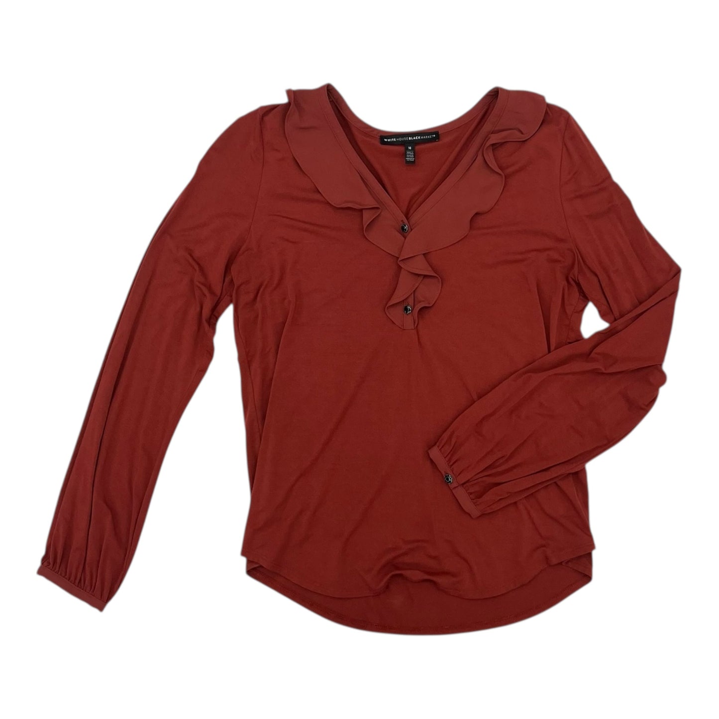 Blouse Ls By White House Black Market In Orange, Size:M