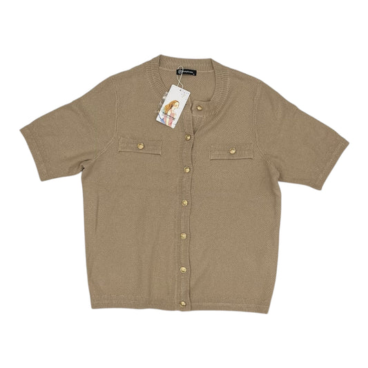 Sweater Cardigan By Prettygarden In Tan, Size:M