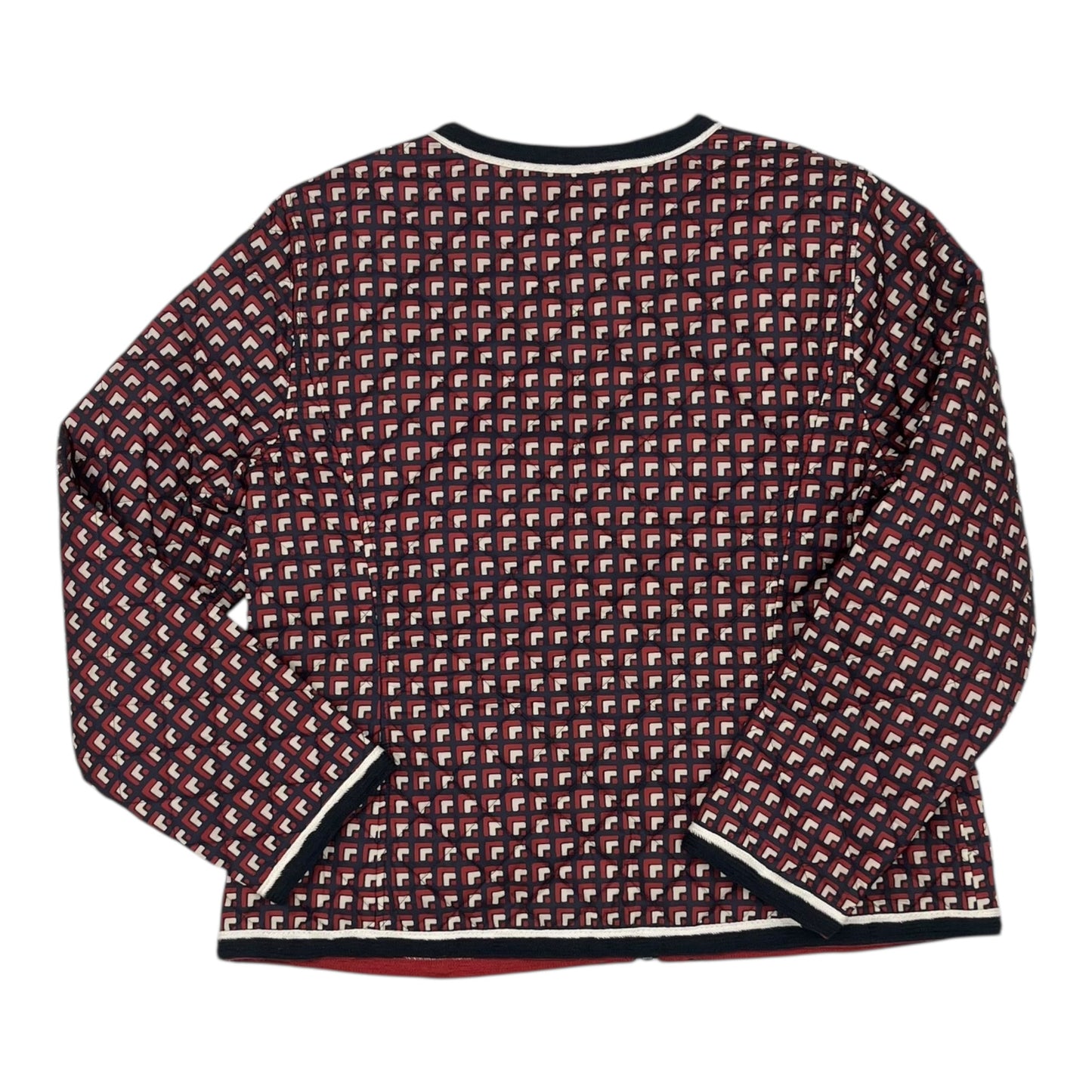 Jacket Puffer & Quilted By Talbots In Blue & Red, Size:L