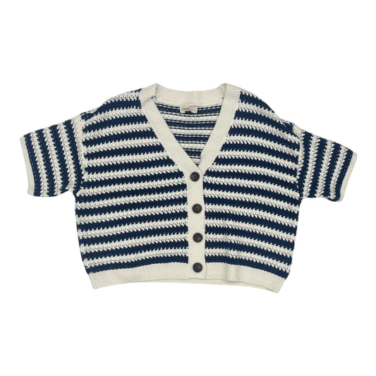 Sweater Cardigan By Universal Thread In Blue & Cream, Size:L