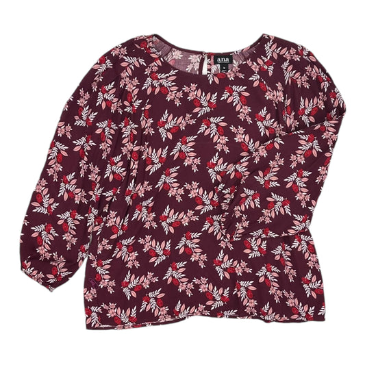 Top Ls By Ana In Red, Size:M