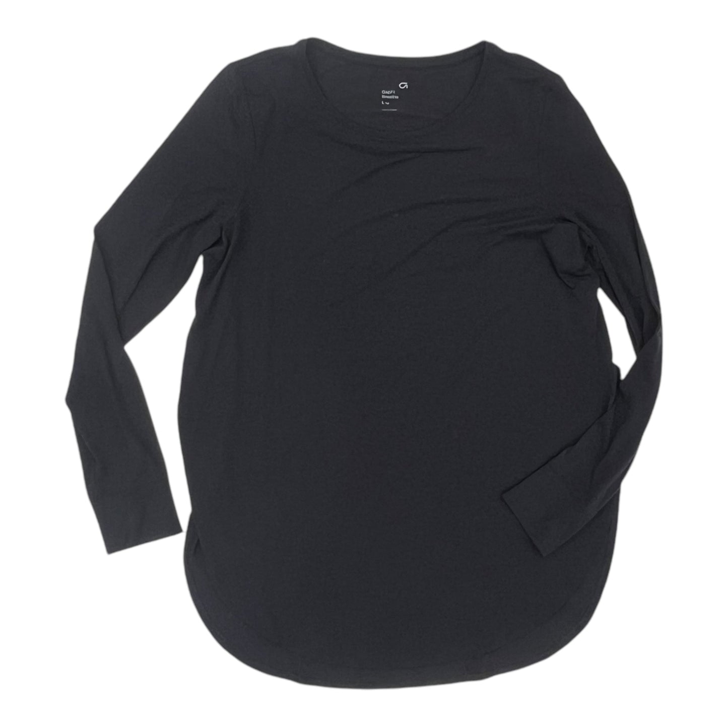 Athletic Top Ls Crewneck By Gapfit In Black, Size:L