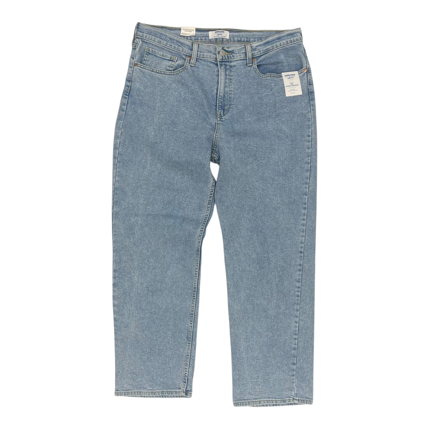 Jeans Straight By Levis In Blue Denim, Size:16