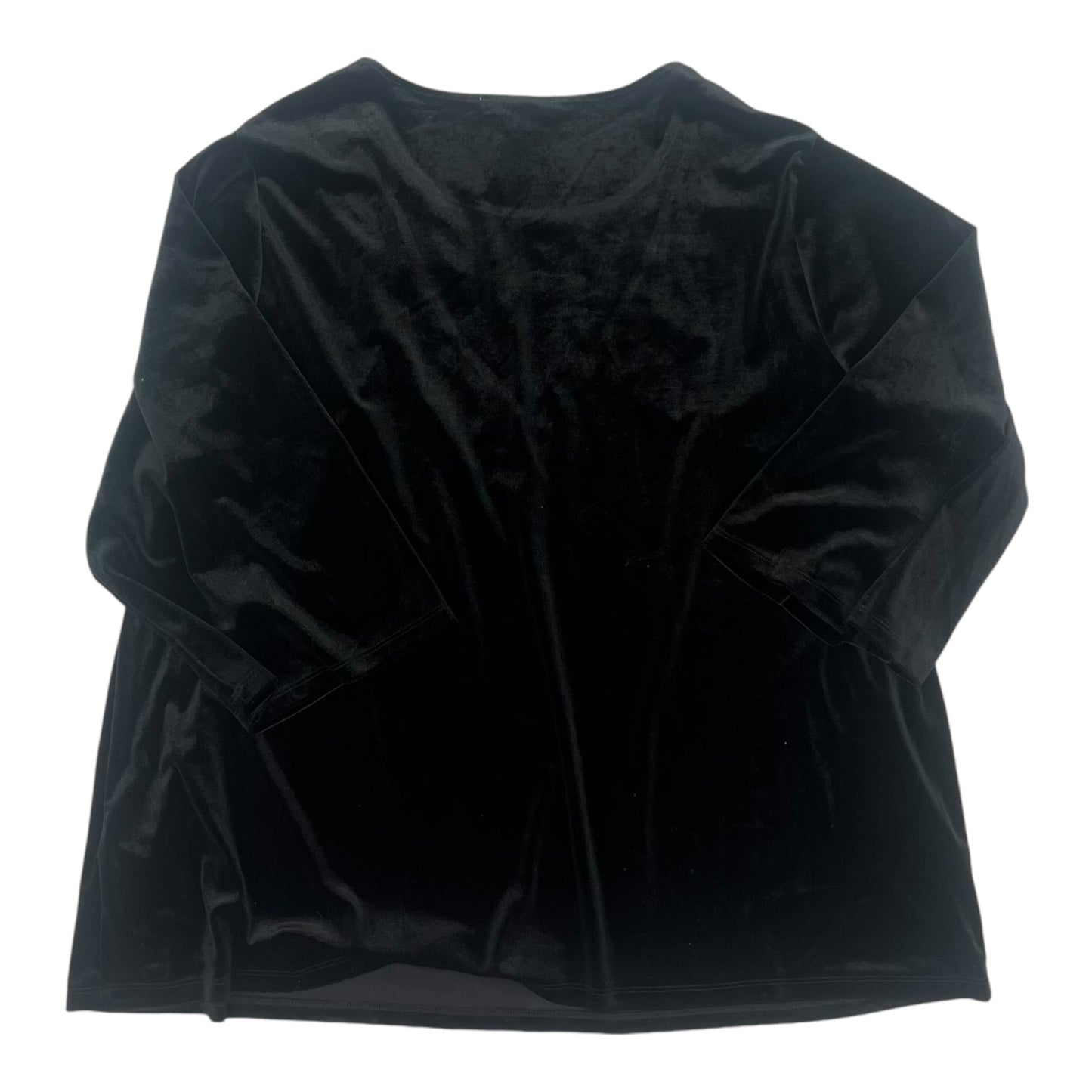 Blouse 3/4 Sleeve By Rose And Olive In Black, Size:3X