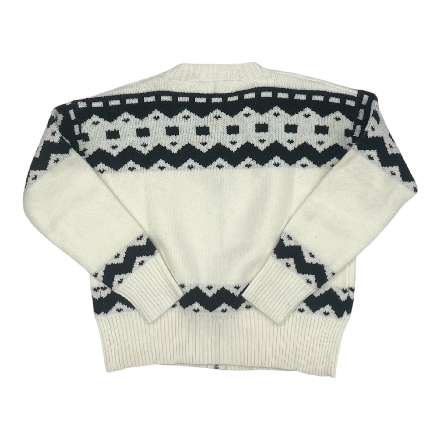 Sweater Cardigan By Clothes Mentor In Black & Cream, Size:S