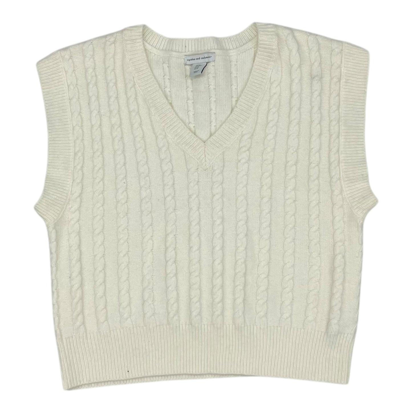 Vest Sweater By Cupcakes And Cashmere In Cream, Size:M