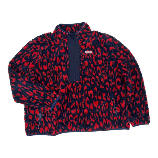 Jacket Faux Fur & Sherpa By Vineyard Vines In Blue & Red, Size:3X
