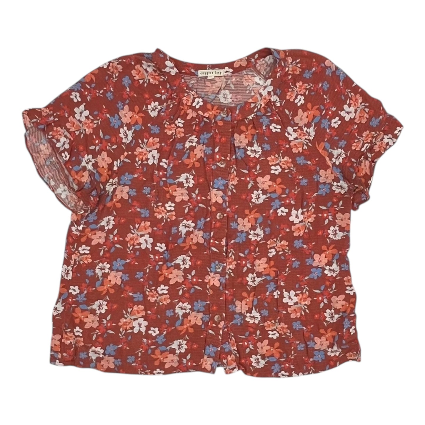 Top Ss By Copper Key In Orange, Size:L