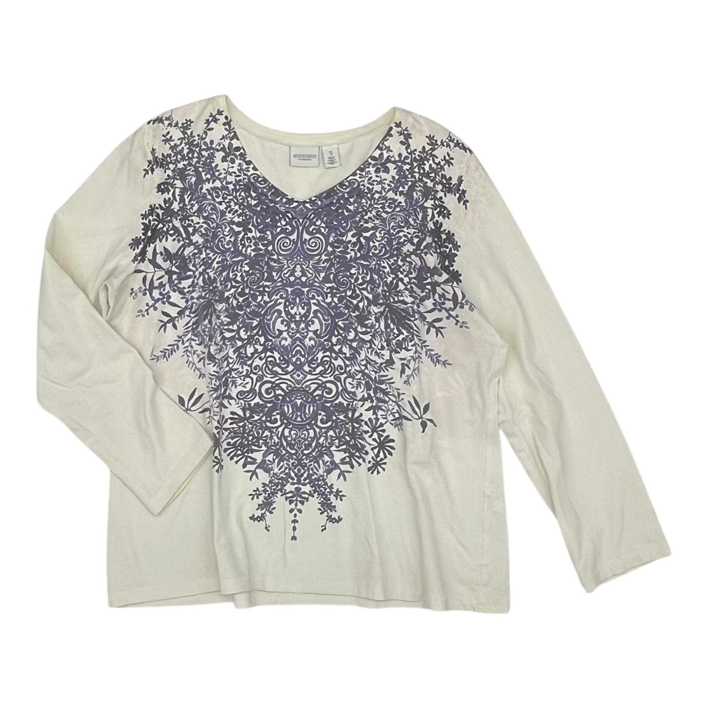 Top Ls Basic By Chicos In Cream, Size:Xl