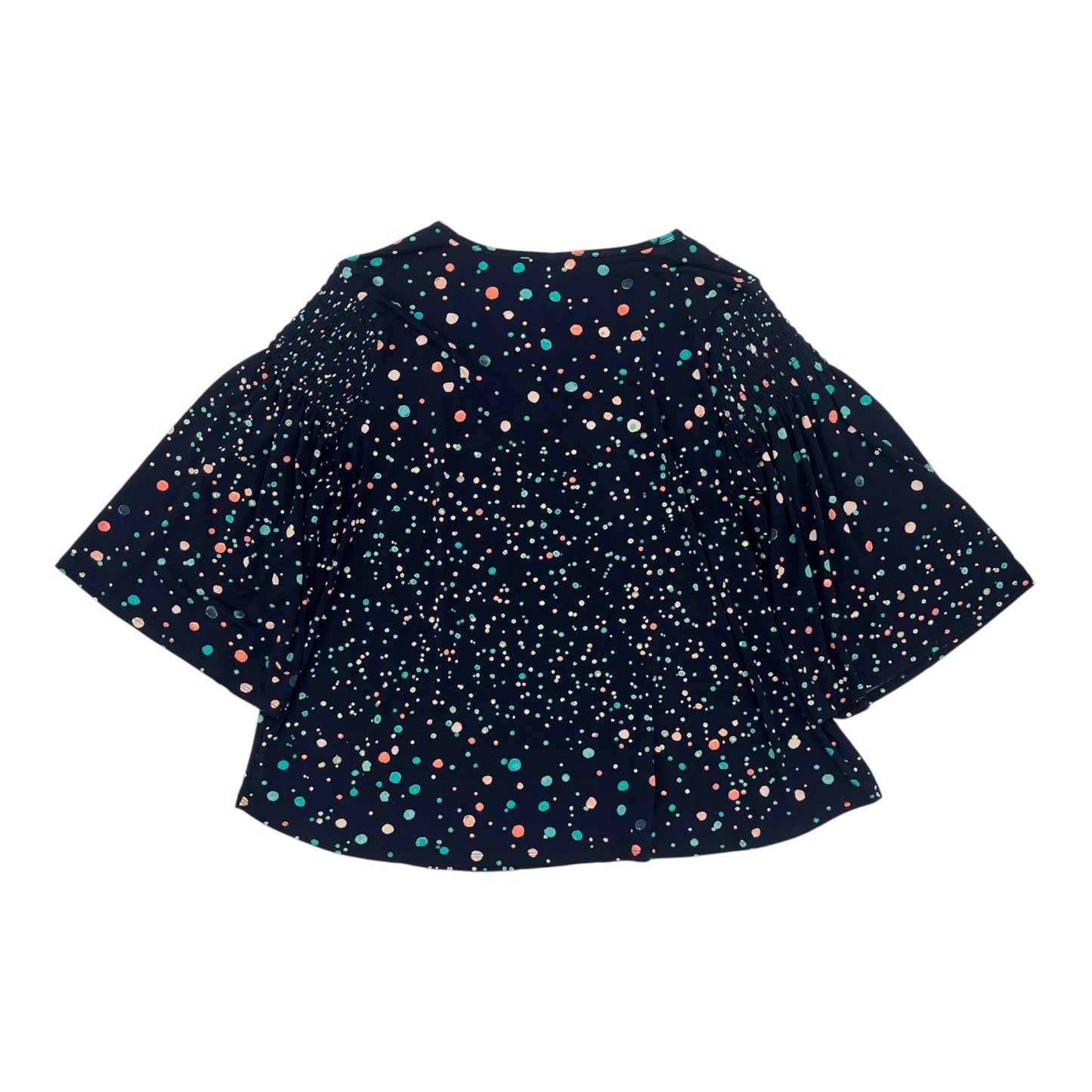 Blouse 3/4 Sleeve By Evri In Blue, Size:2X