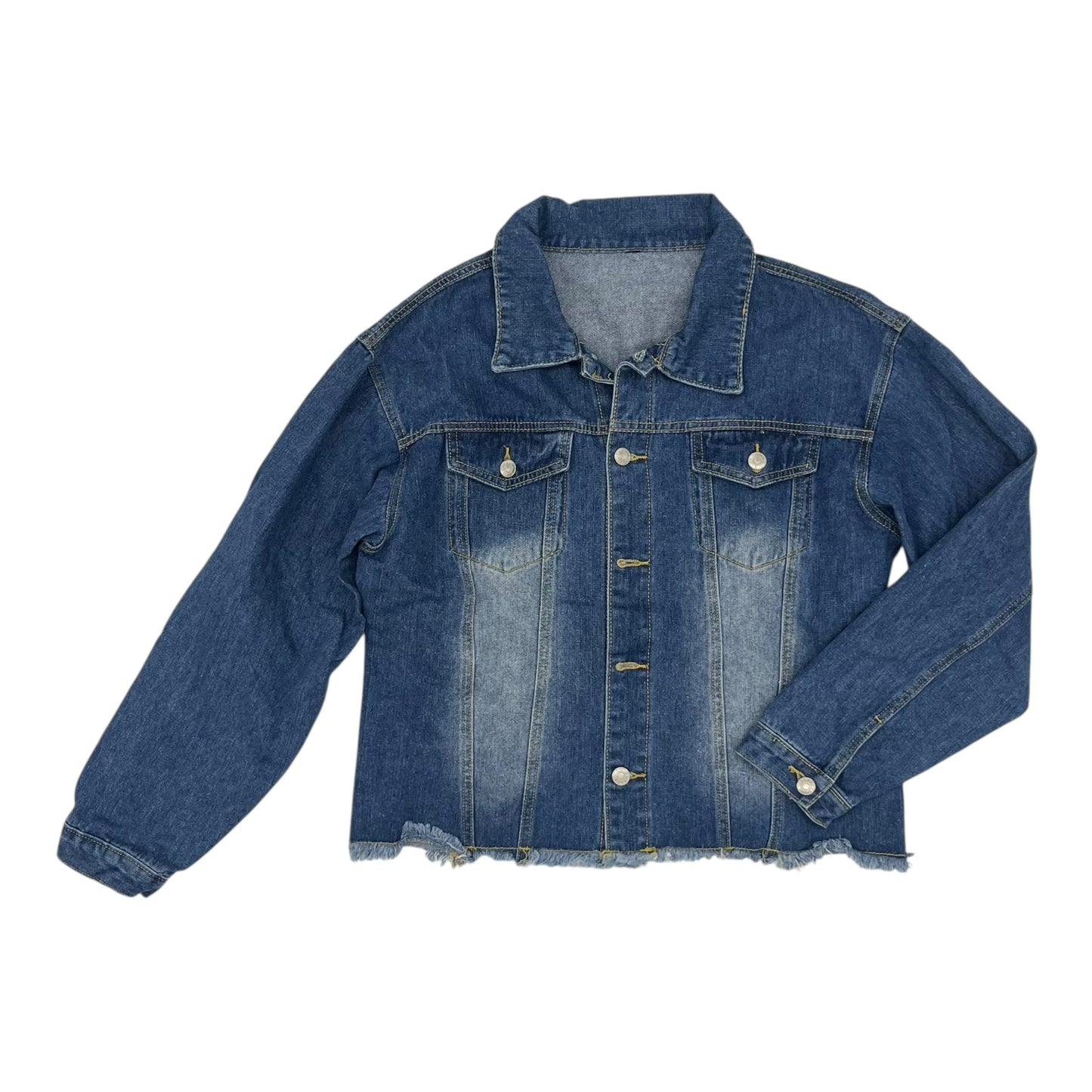 Jacket Denim By Clothes Mentor In Blue Denim, Size:Xl