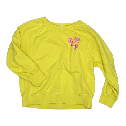 Sweatshirt Crewneck By Gap In Yellow, Size:L