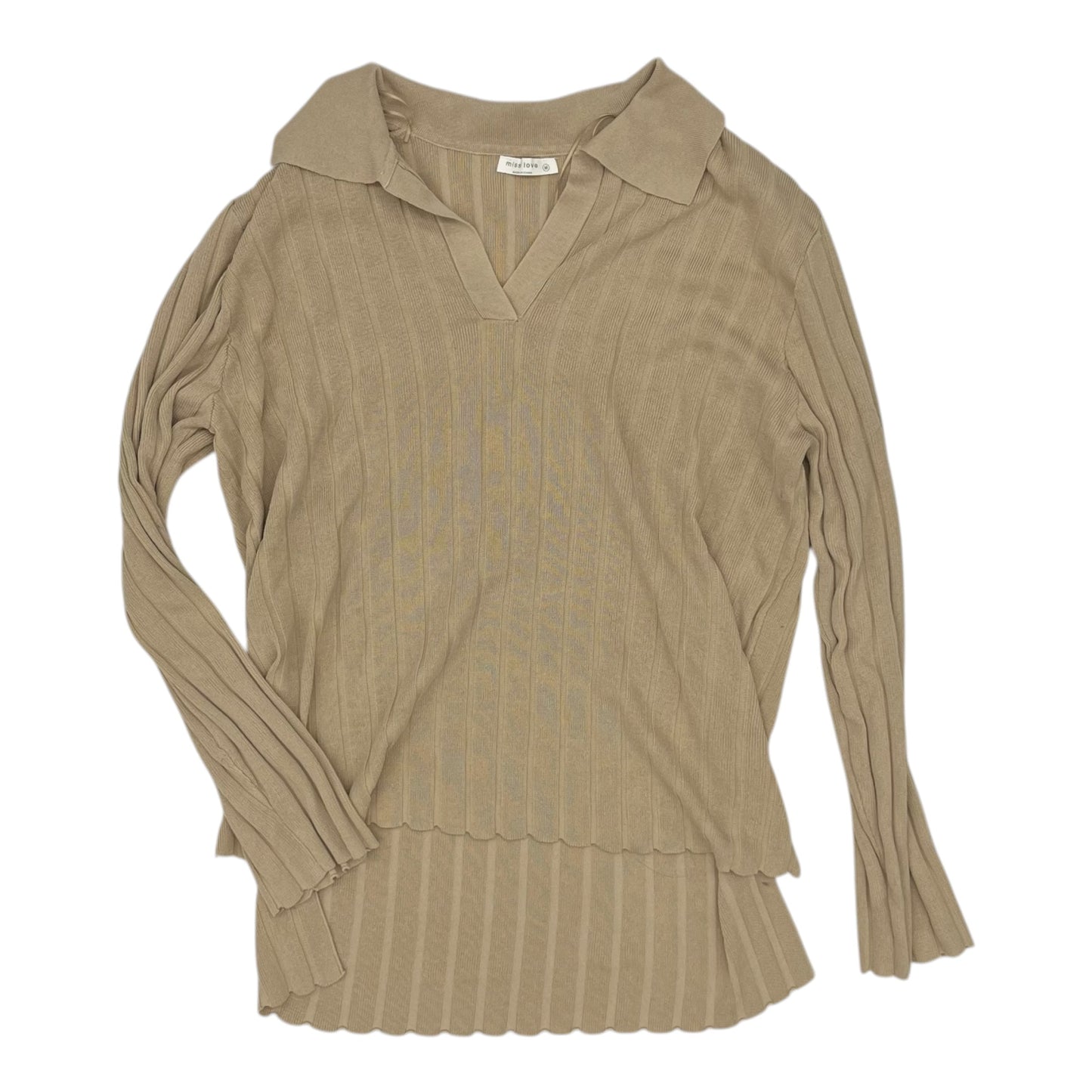 Top Ls By Miss Love In Tan, Size:M