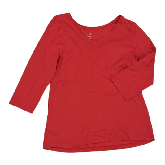 Top 3/4 Sleeve By J. Jill In Coral, Size:M