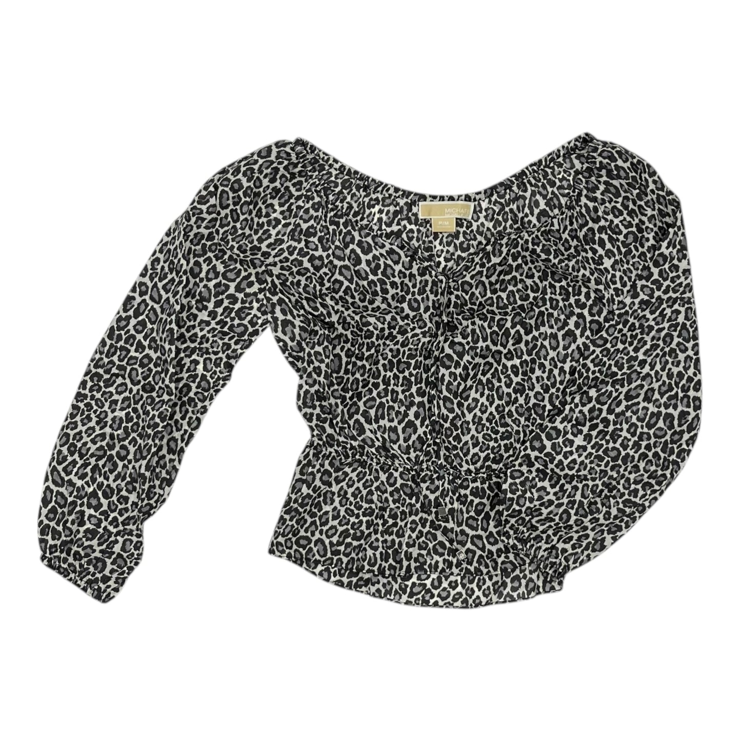Blouse Designer By Michael Kors In Animal Print, Size:Mp