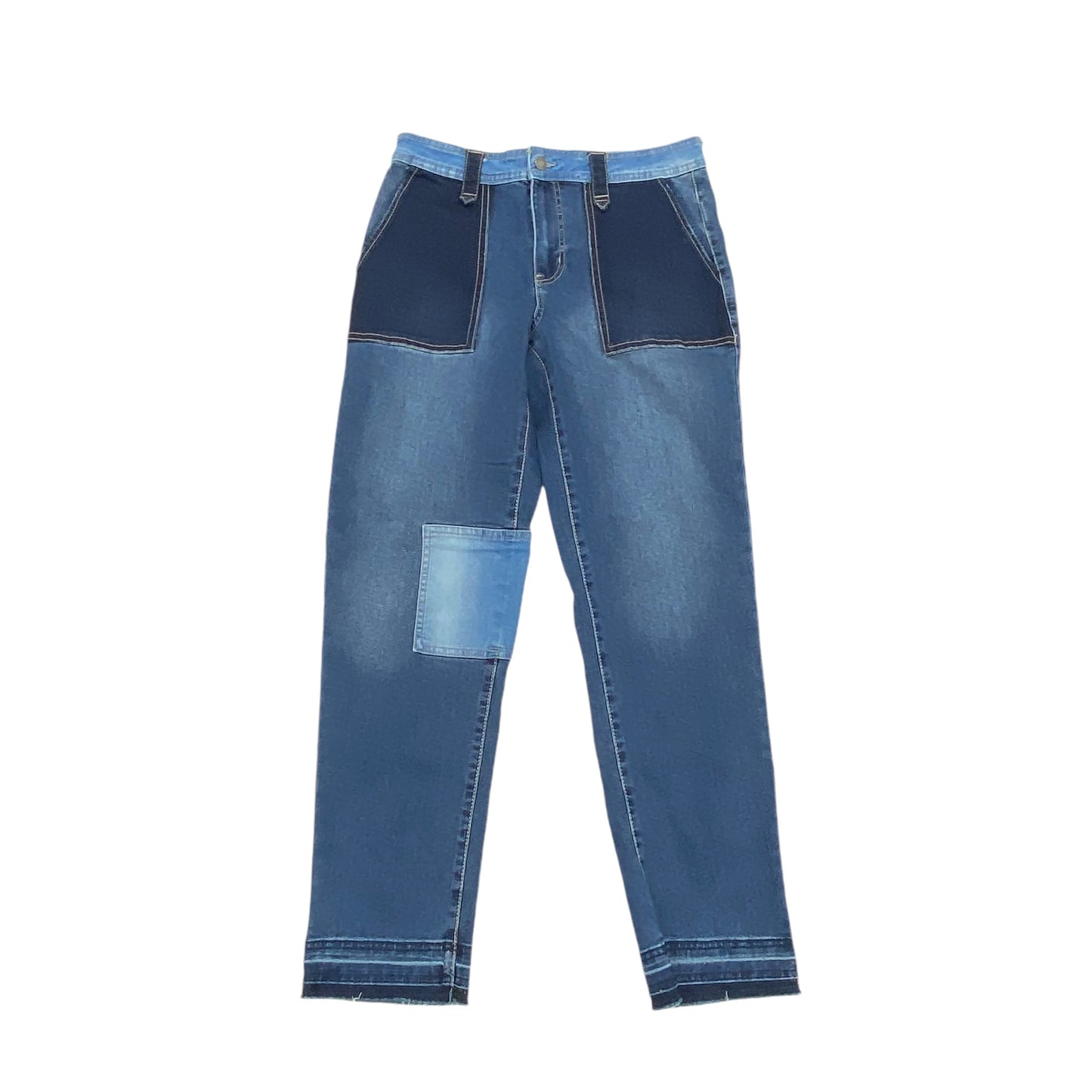 Jeans Straight By Time And Tru In Blue Denim, Size:10