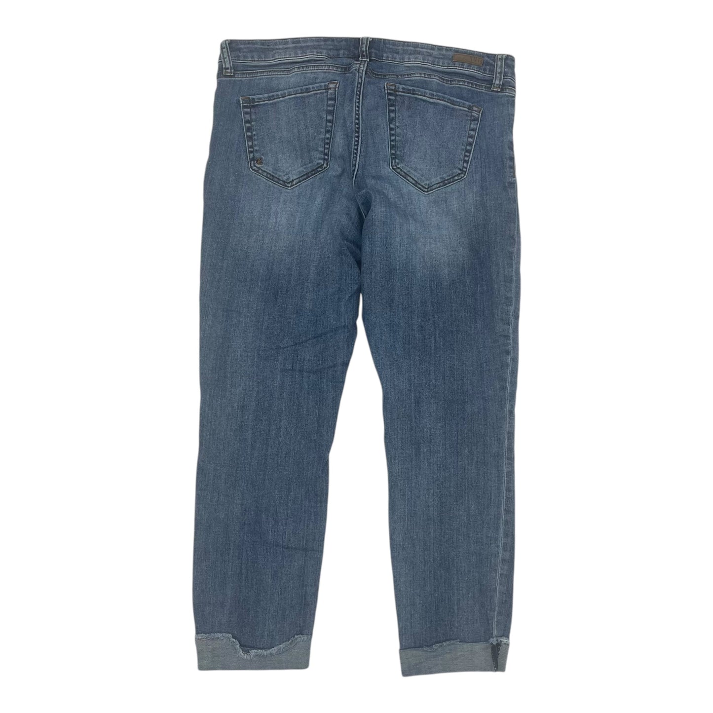 Jeans Straight By Kut In Blue Denim, Size:14