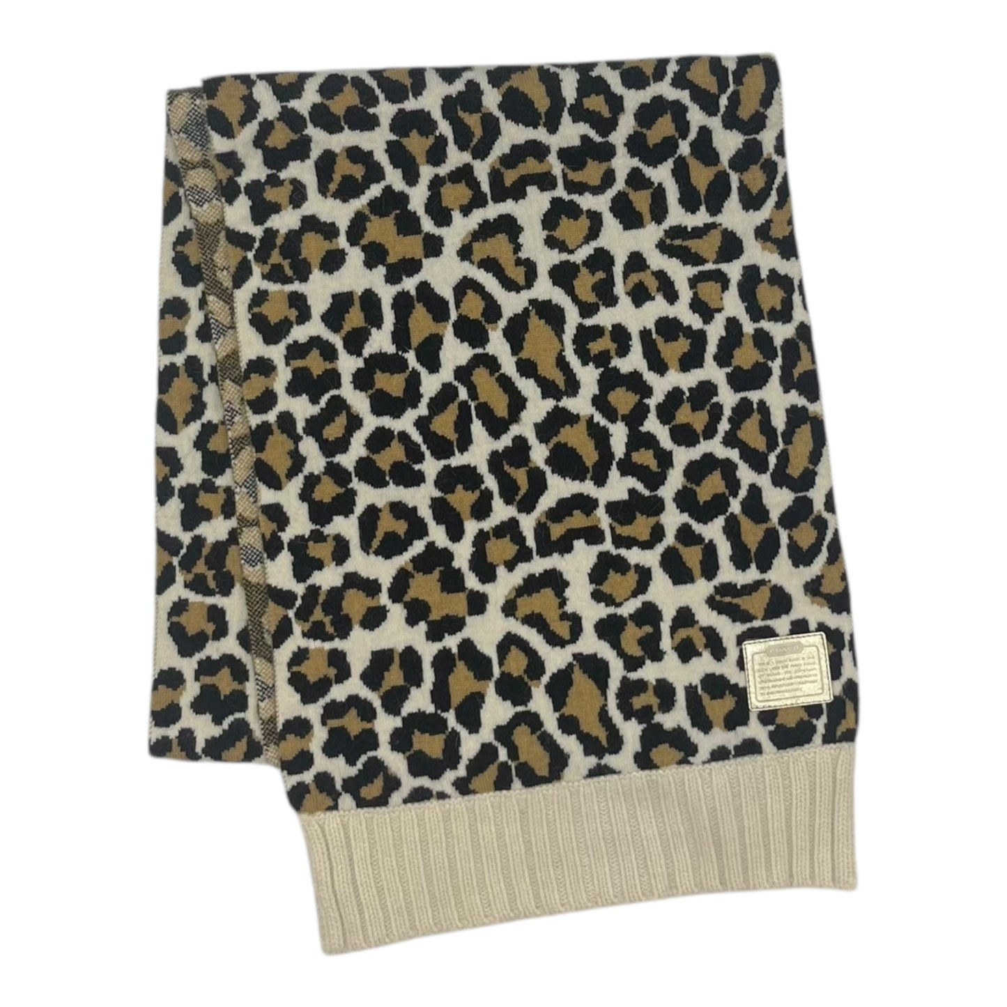 Scarf Designer By Coach In Leopard Print