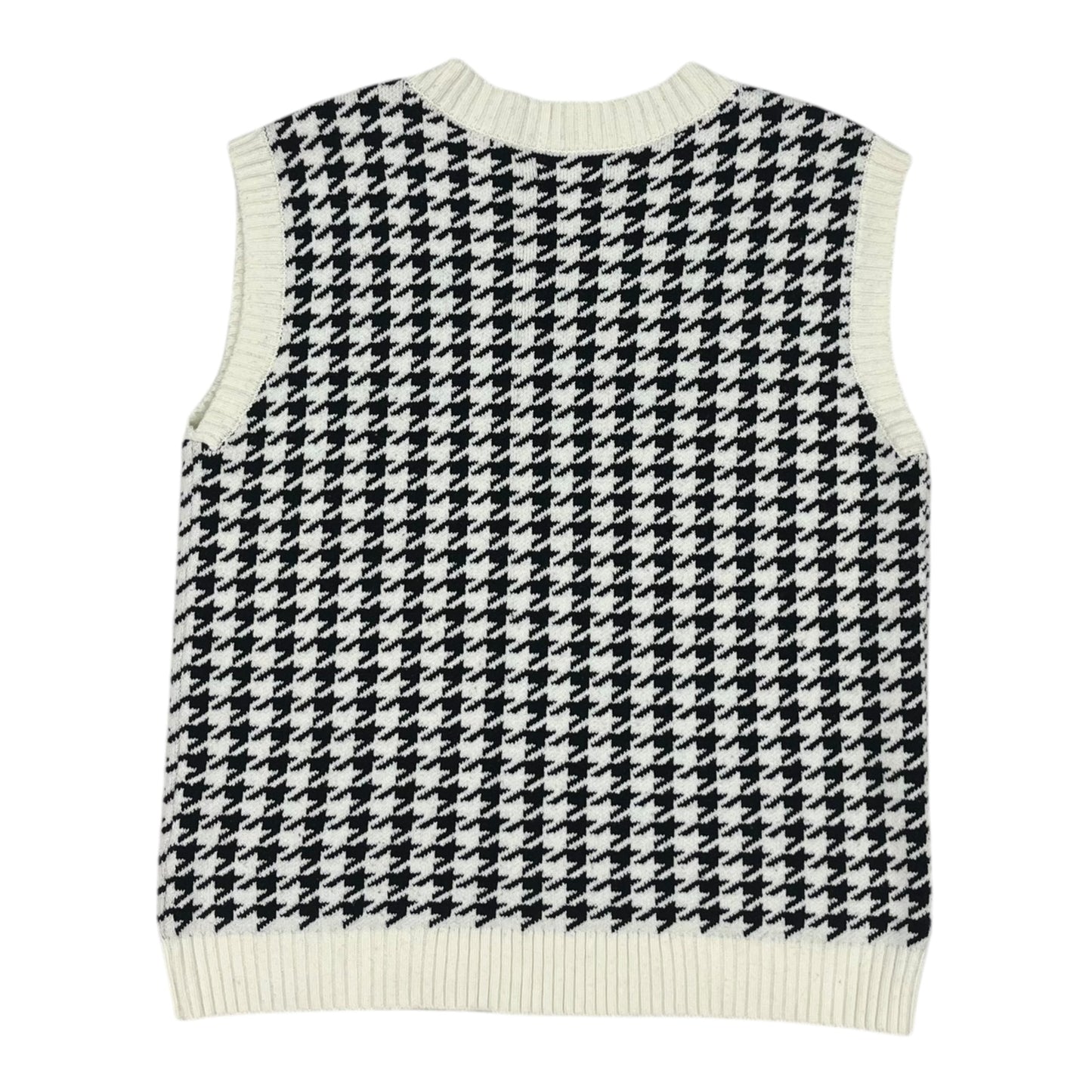 Vest Sweater By Hollister In Black & Cream, Size:S