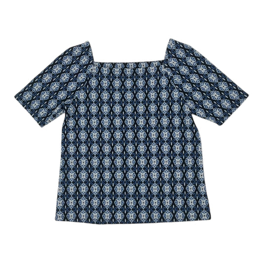 Blouse 3/4 Sleeve By Loft In Black & Blue, Size:Xs