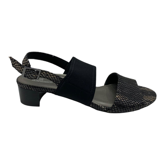 Sandals Heels Block By Clothes Mentor In Black, Size:8