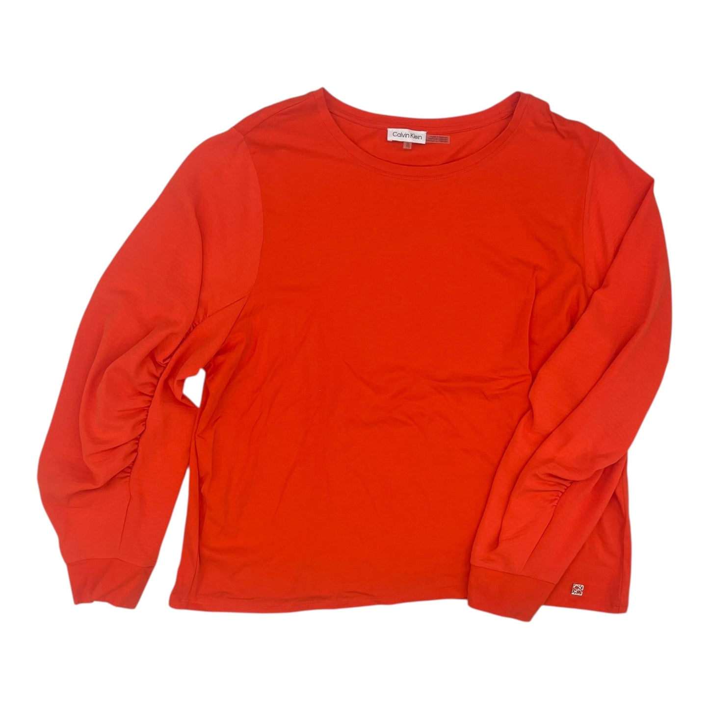 Top Ls By Calvin Klein In Orange, Size:2X