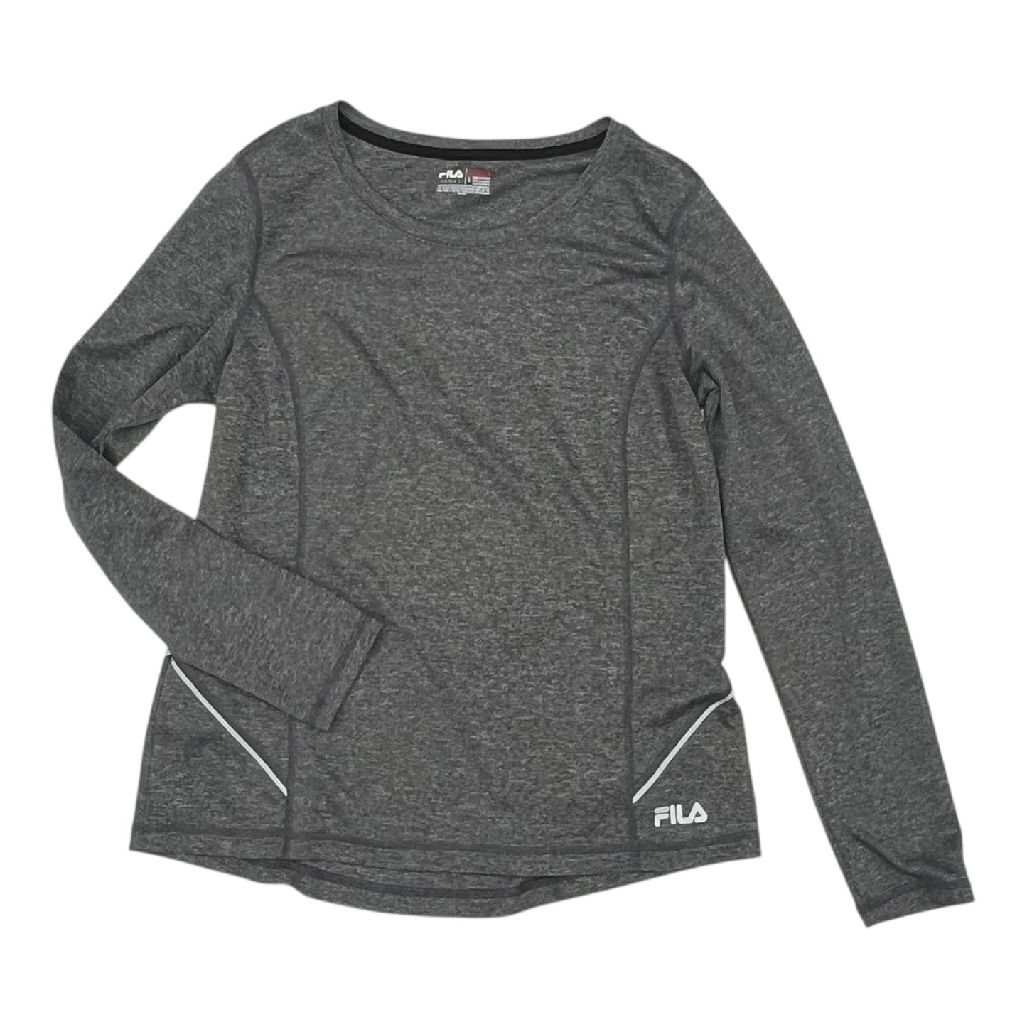 ATHLETIC TOP LS COLLAR by FILA in GREY, Size:L