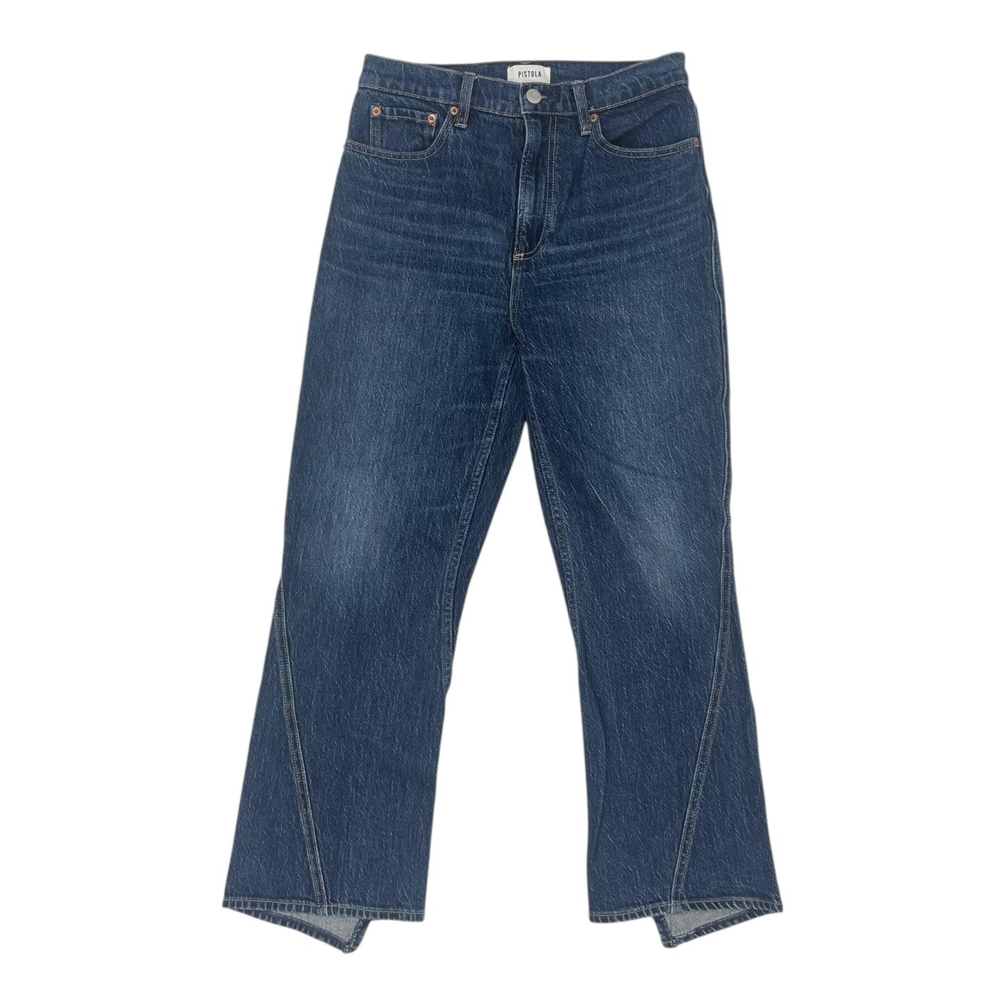 Jeans Cropped By Pistola In Blue Denim, Size:4