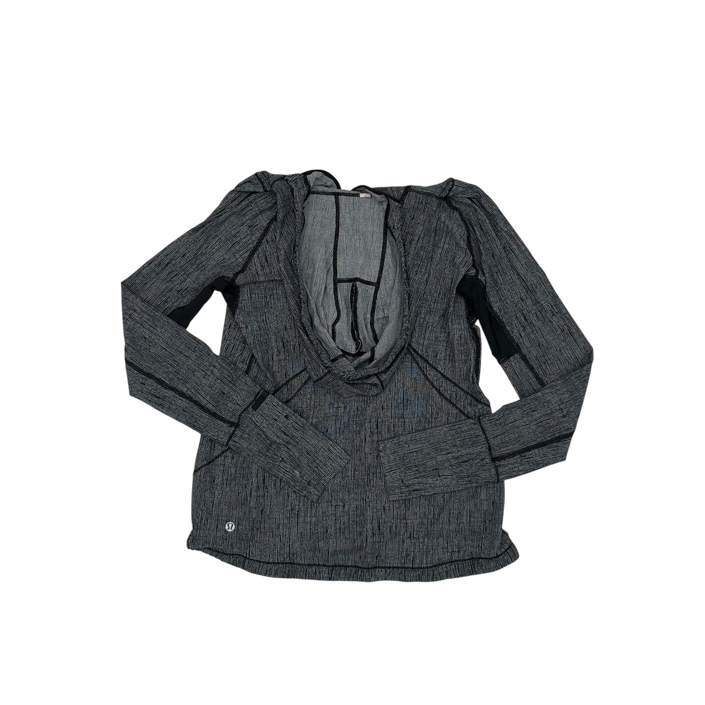 Athletic Top Ls Collar By Lululemon In Grey, Size:M