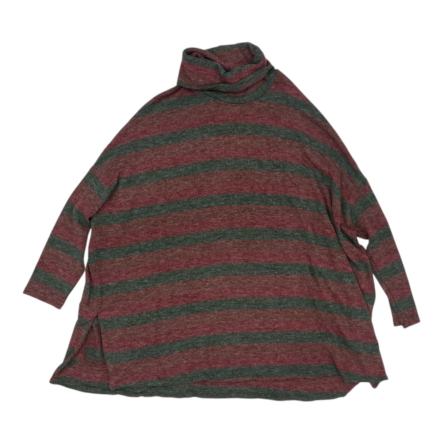 Top Ls By Clothes Mentor In Green & Red, Size:M