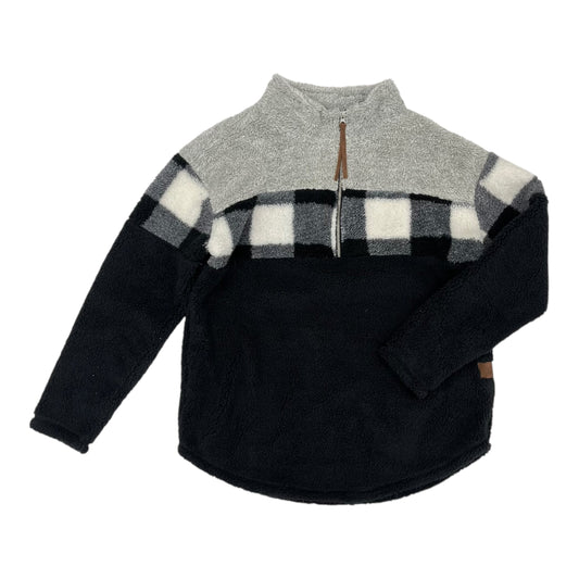 Sweatshirt Collar By Maurices In Black & Grey, Size:L