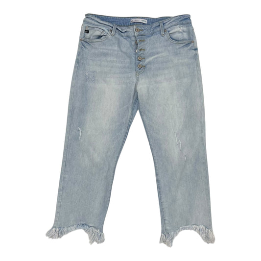 Jeans Cropped By Kancan In Blue Denim, Size:12