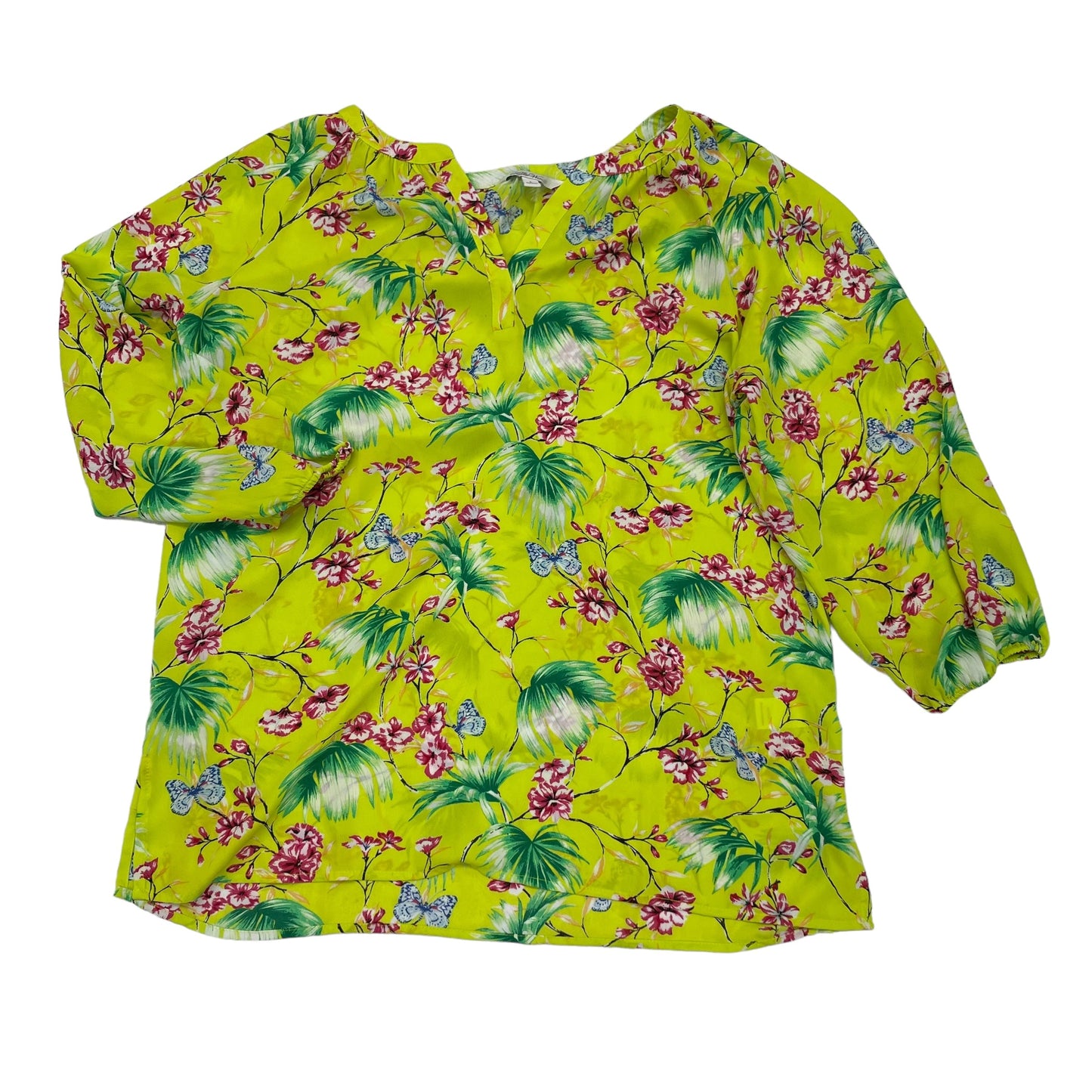 GREEN THE PIONEER WOMAN BLOUSE 3/4 SLEEVE, Size L