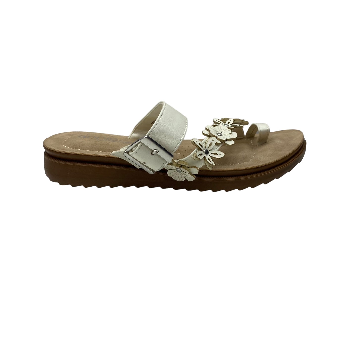 TAN SANDALS FLATS by CLOTHES MENTOR Size:7