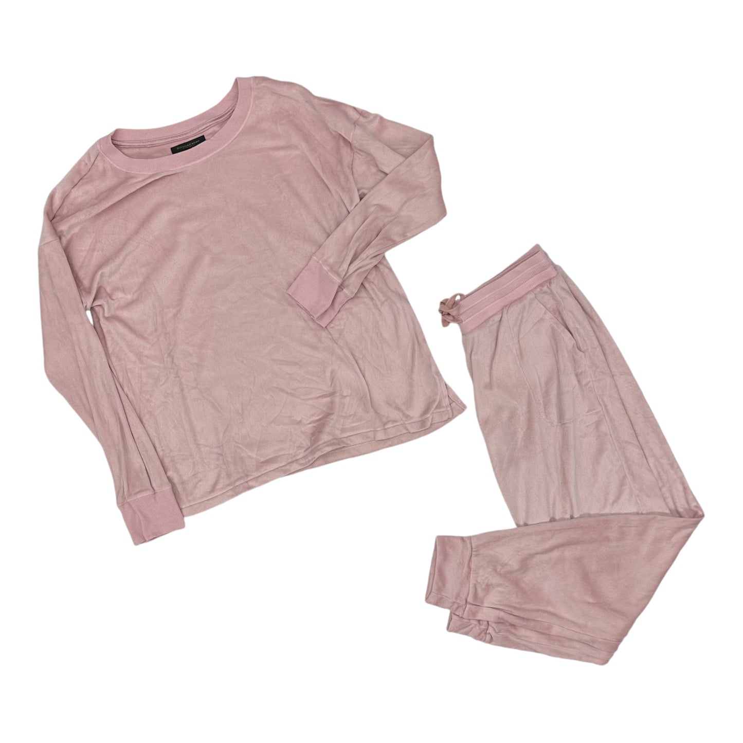 Lounge Set Pants By Donna Karan In Pink, Size:M