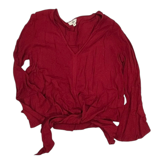 Blouse Ls By Entro In Red, Size:M