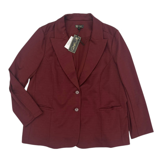 Blazer By Clothes Mentor In Maroon, Size:1X