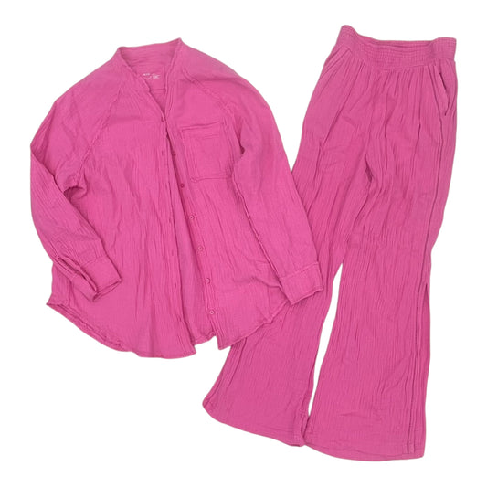 Pants Set 2Pc By Aerie In Pink, Size:M