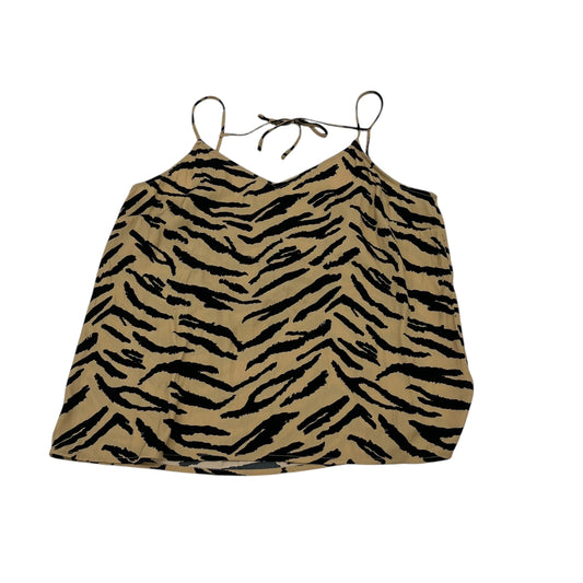 Top Sleeveless By Maurices In Black & Tan, Size:M