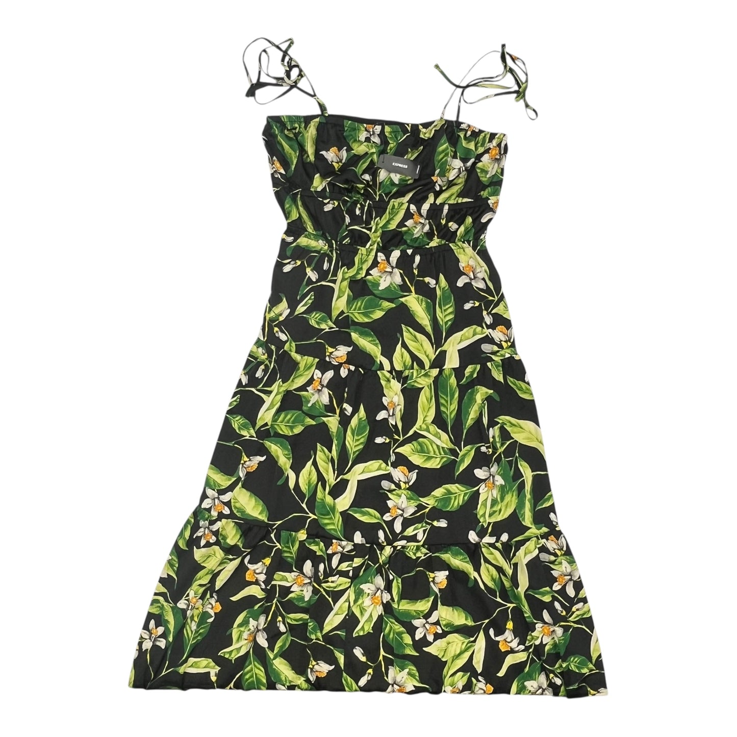 Dress Party Long By Express In Black & Green, Size:L